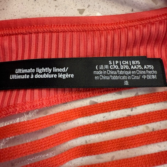 Victoria’s Secret PINK Lightly Lined Strappy Racerback Sports Bra Size Sm Coral - Picture 5 of 11